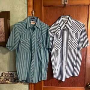 Vintage Men's Striped Western Shirts
